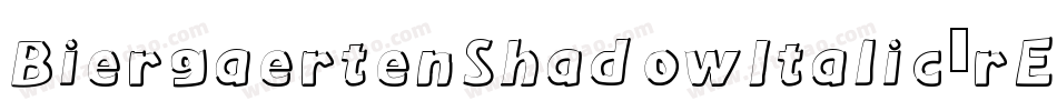BiergaertenShadowItalic-rEny字体转换