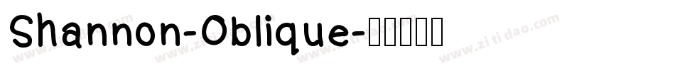 Shannon-Oblique字体转换