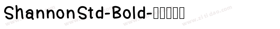 ShannonStd-Bold字体转换