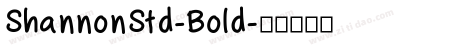 ShannonStd-Bold字体转换