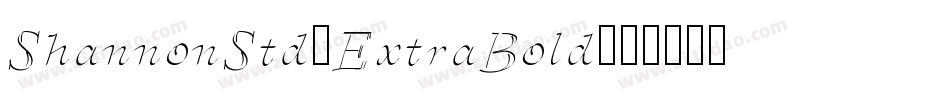 ShannonStd-ExtraBold字体转换