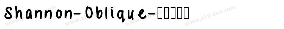 Shannon-Oblique字体转换