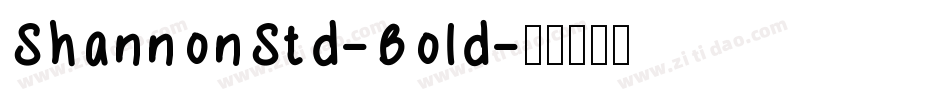 ShannonStd-Bold字体转换