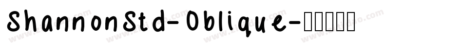 ShannonStd-Oblique字体转换