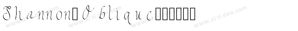 Shannon-Oblique字体转换