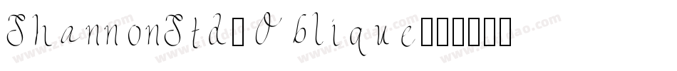 ShannonStd-Oblique字体转换