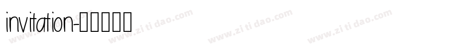 invitation字体转换