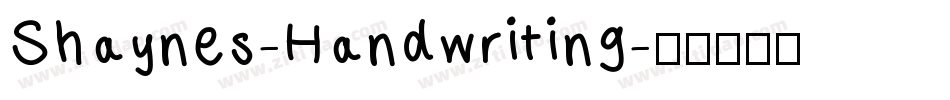 Shaynes-Handwriting字体转换