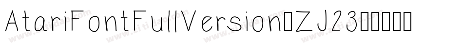 AtariFontFullVersion-ZJ23字体转换