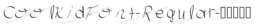 CoolKidFont-Regular字体转换