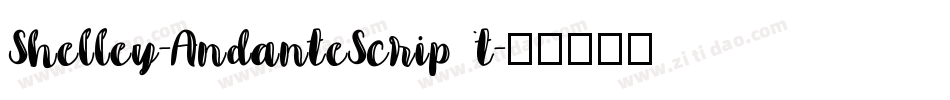 Shelley-AndanteScript字体转换
