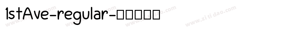 1stAve-regular字体转换