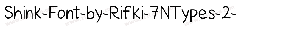 Shink-Font-by-Rifki-7NTypes-2字体转换