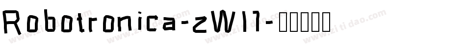 Robotronica-zWl1字体转换