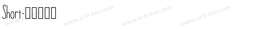 Short字体转换