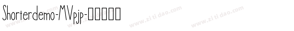 Shorterdemo-MVpjp字体转换