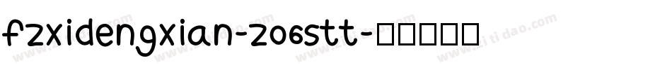 fzxidengxian-z06stt字体转换