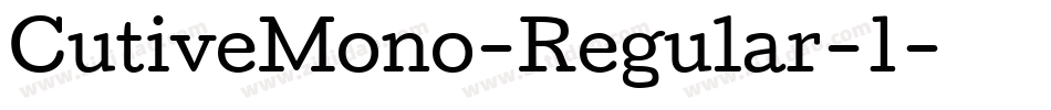 CutiveMono-Regular-1字体转换
