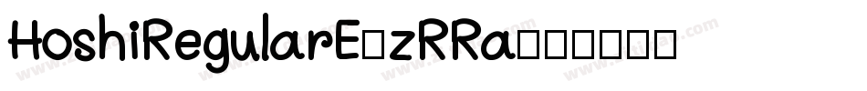 HoshiRegularE-zRRa字体转换