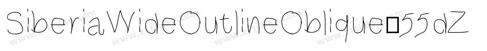 SiberiaWideOutlineOblique-55dZ字体转换