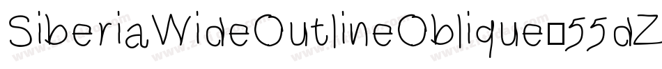 SiberiaWideOutlineOblique-55dZ字体转换
