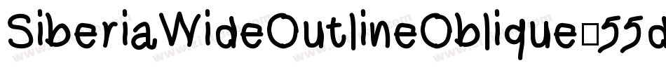 SiberiaWideOutlineOblique-55dZ字体转换