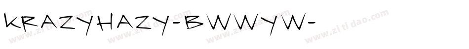 KrazyHazy-BWWYw字体转换
