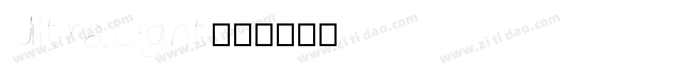 UltraLight字体转换
