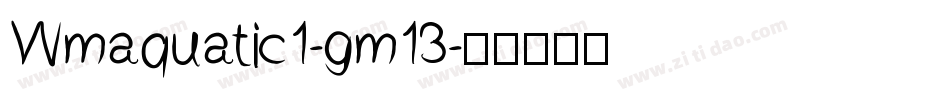 Wmaquatic1-gm13字体转换