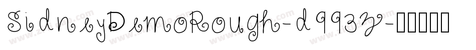 SidneyDemoRough-d993Z字体转换