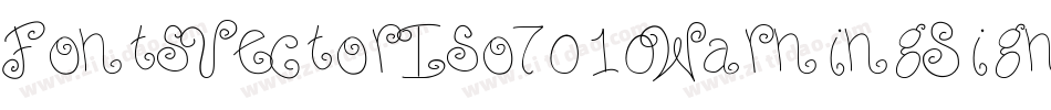 FontsVectorIso7010WarningSign字体转换