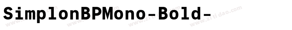 SimplonBPMono-Bold字体转换
