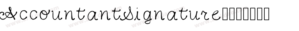 AccountantSignature-字体转换