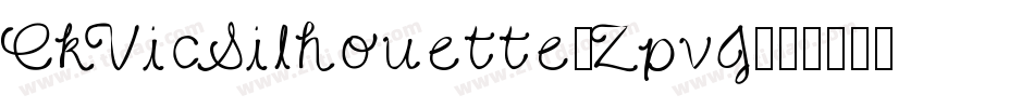 CkVicSilhouette-ZpvJ字体转换