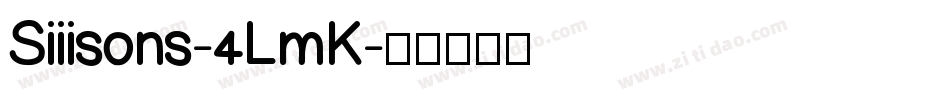 Siiisons-4LmK字体转换