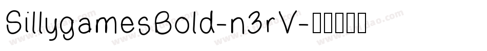 SillygamesBold-n3rV字体转换
