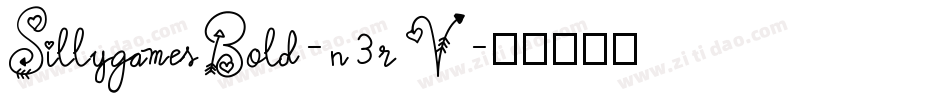 SillygamesBold-n3rV字体转换