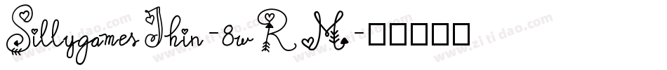 SillygamesThin-8wRM字体转换