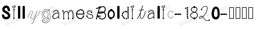 SillygamesBolditalic-1820字体转换