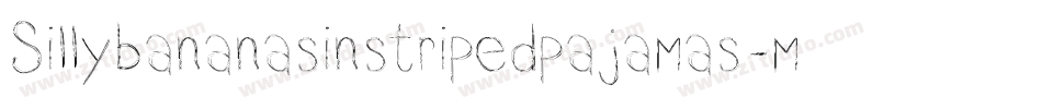 Sillybananasinstripedpajamas-mpga字体转换