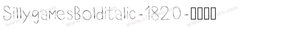 SillygamesBolditalic-1820字体转换
