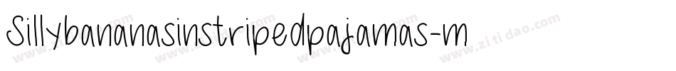Sillybananasinstripedpajamas-mpga字体转换