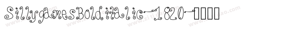 SillygamesBolditalic-1820字体转换