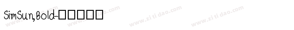 SimSun,Bold字体转换