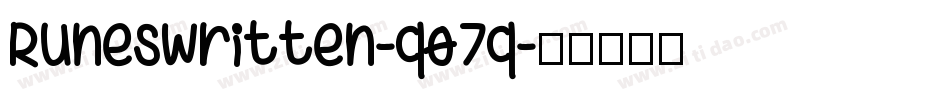 Runeswritten-q07q字体转换