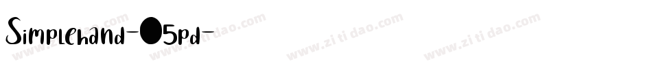 Simplehand-O5pd字体转换