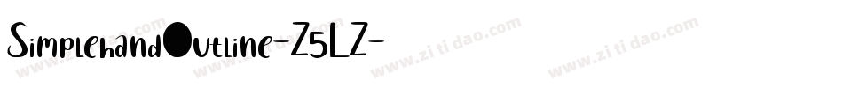 SimplehandOutline-Z5LZ字体转换