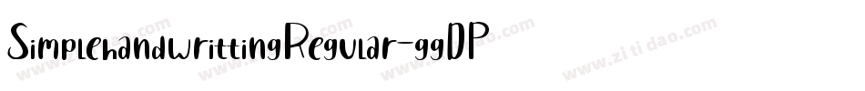 SimplehandwrittingRegular-ggDP字体转换