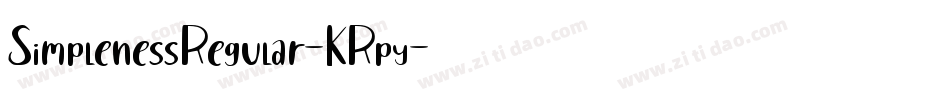 SimplenessRegular-KRpy字体转换