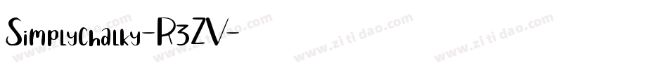 Simplychalky-R3ZV字体转换